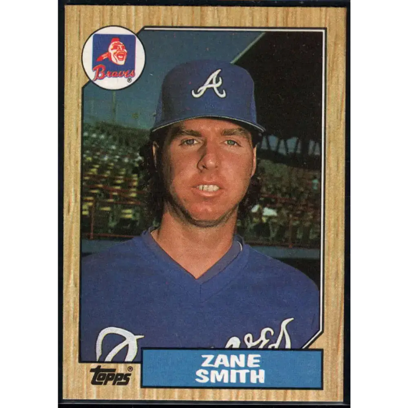 1987 Topps #544 Zane Smith EX Excellent Atlanta Braves Baseball Card - Baseball Card Single