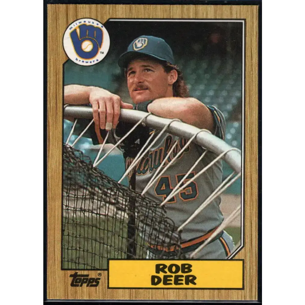 1987 Topps #547 Rob Deer EX Excellent Milwaukee Brewers Baseball Card - Baseball Card Single