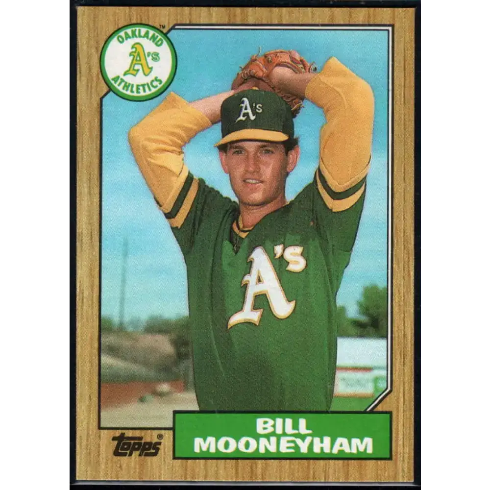1987 Topps #548 Bill Mooneyham EX Excellent RC Rookie Oakland Athletics Baseball Card - Baseball Card Single