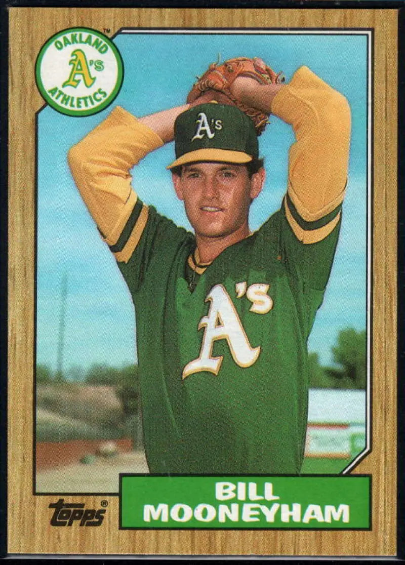 1987 Topps #548 Bill Mooneyham EX Excellent RC Rookie Oakland Athletics Baseball Card - Baseball Card Single