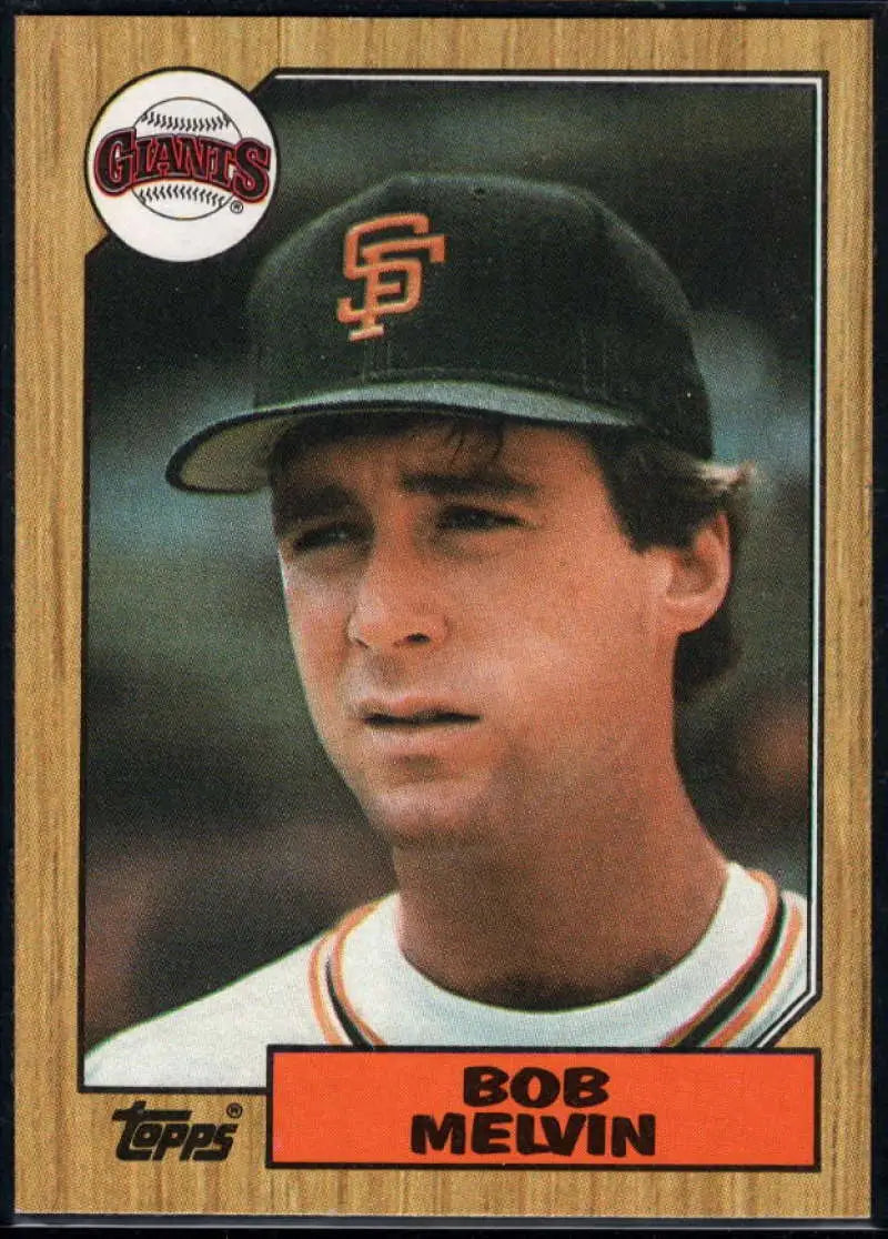 1987 Topps #549 Bob Melvin EX Excellent San Francisco Giants Baseball Card - Baseball Card Single