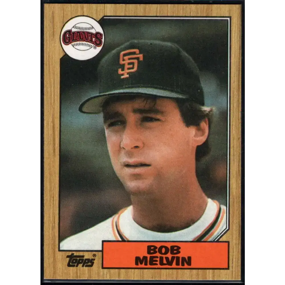 1987 Topps #549 Bob Melvin EX Excellent San Francisco Giants Baseball Card - Baseball Card Single