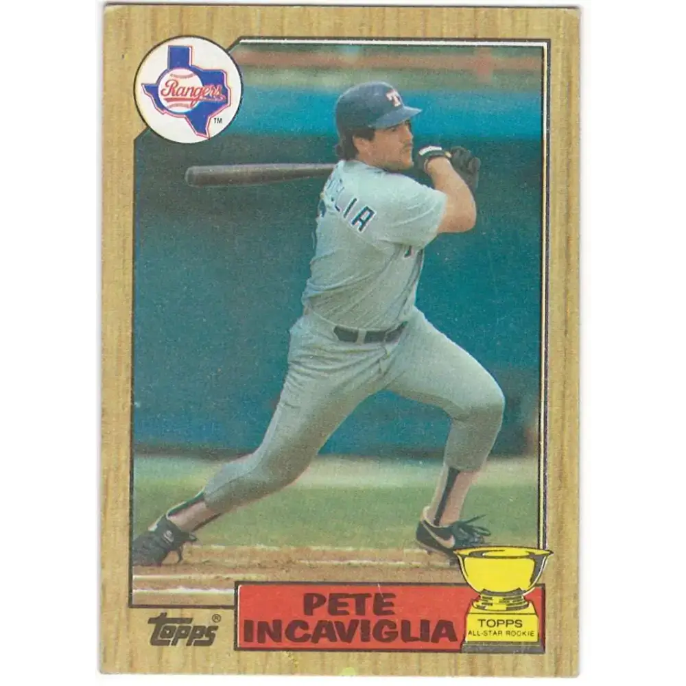 1987 Topps #550 Pete Incaviglia EX Excellent RC Rookie Texas Rangers Baseball Card - Baseball Card Single