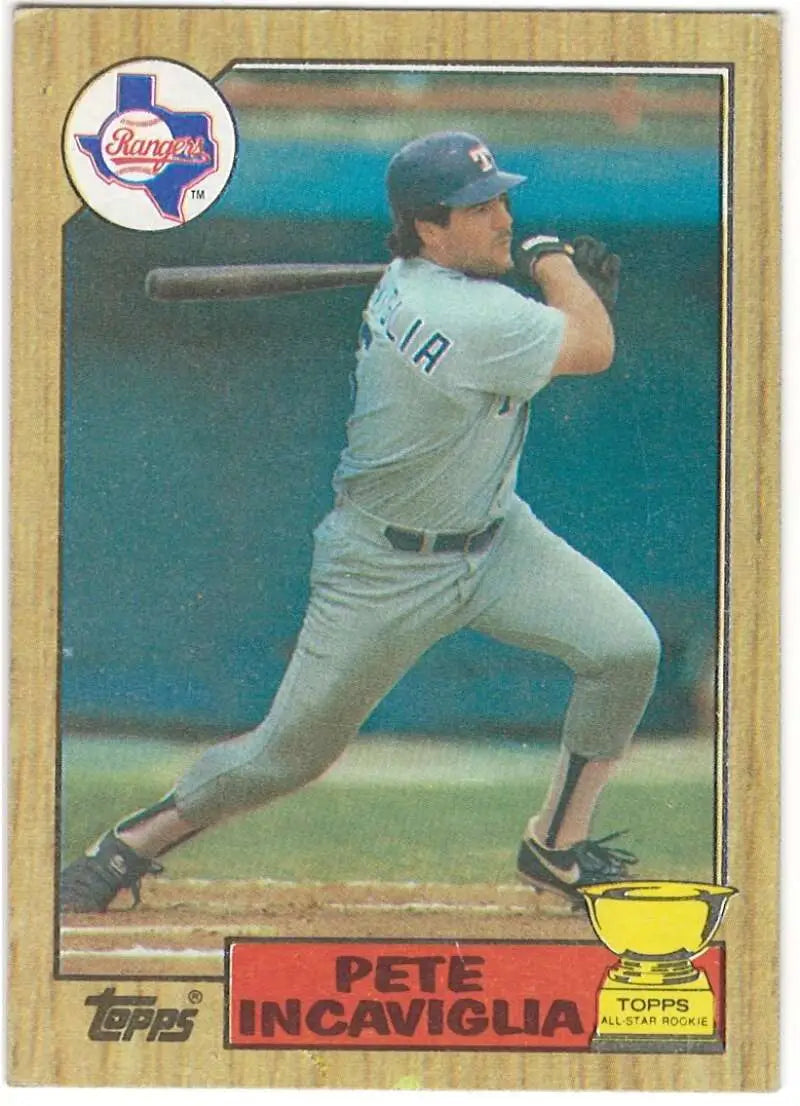 1987 Topps #550 Pete Incaviglia EX Excellent RC Rookie Texas Rangers Baseball Card - Baseball Card Single