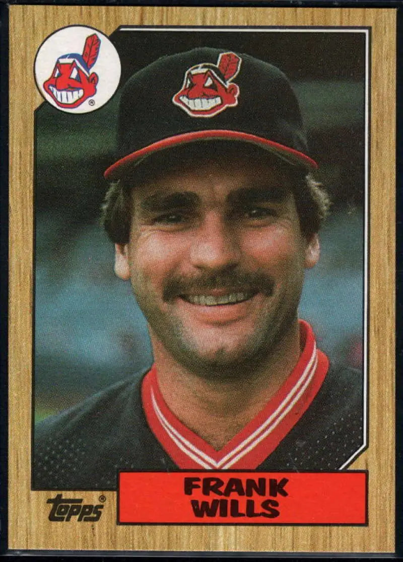 1987 Topps #551 Frank Wills EX Excellent Cleveland Indians Baseball Card - Baseball Card Single