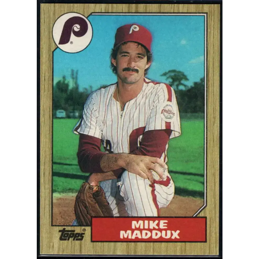 1987 Topps #553 Mike Maddux EX Excellent RC Rookie Philadelphia Phillies Baseball Card - Baseball Card Single