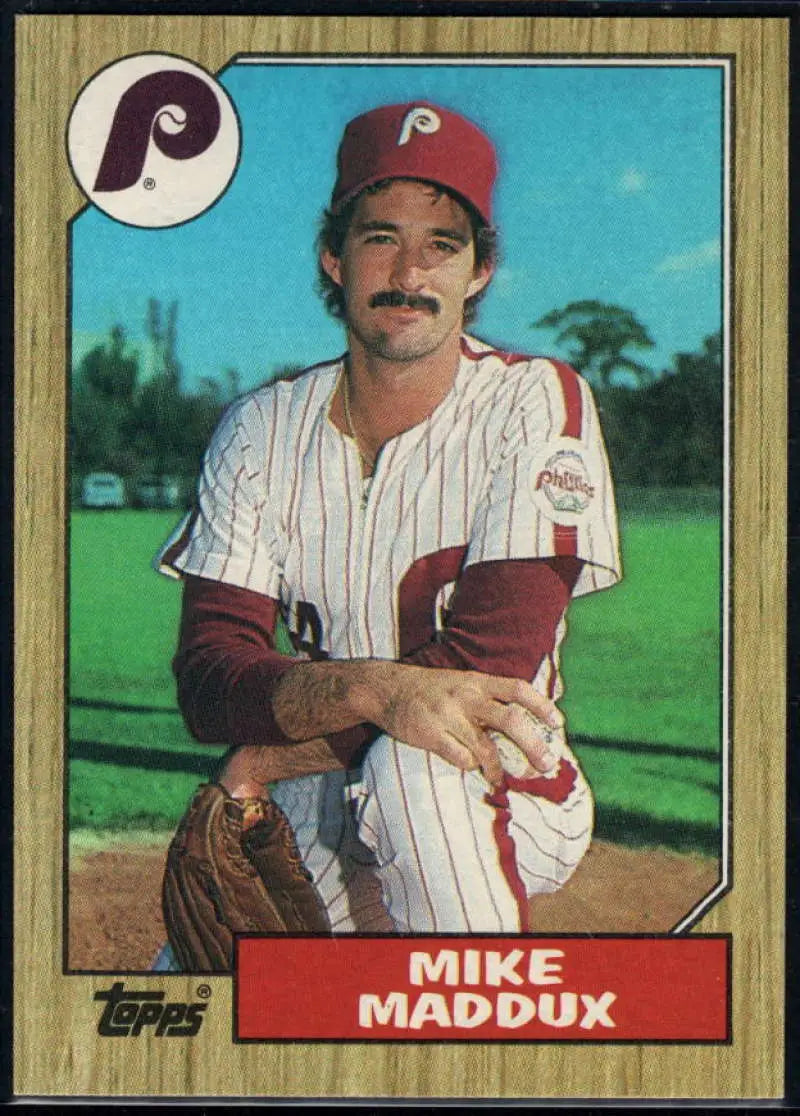 1987 Topps #553 Mike Maddux EX Excellent RC Rookie Philadelphia Phillies Baseball Card - Baseball Card Single