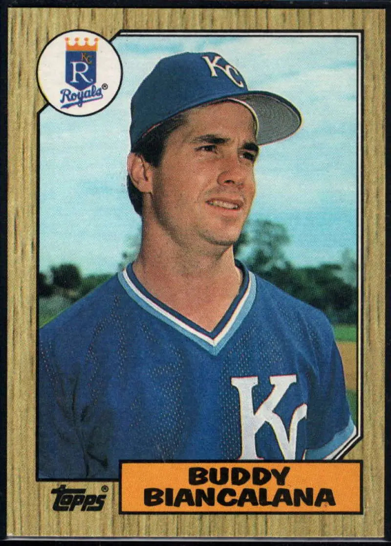 1987 Topps #554 Buddy Biancalana EX Excellent Kansas City Royals Baseball Card - Baseball Card Single