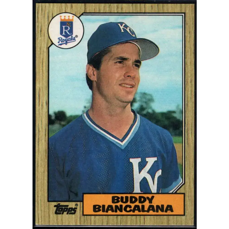 1987 Topps #554 Buddy Biancalana EX Excellent Kansas City Royals Baseball Card - Baseball Card Single
