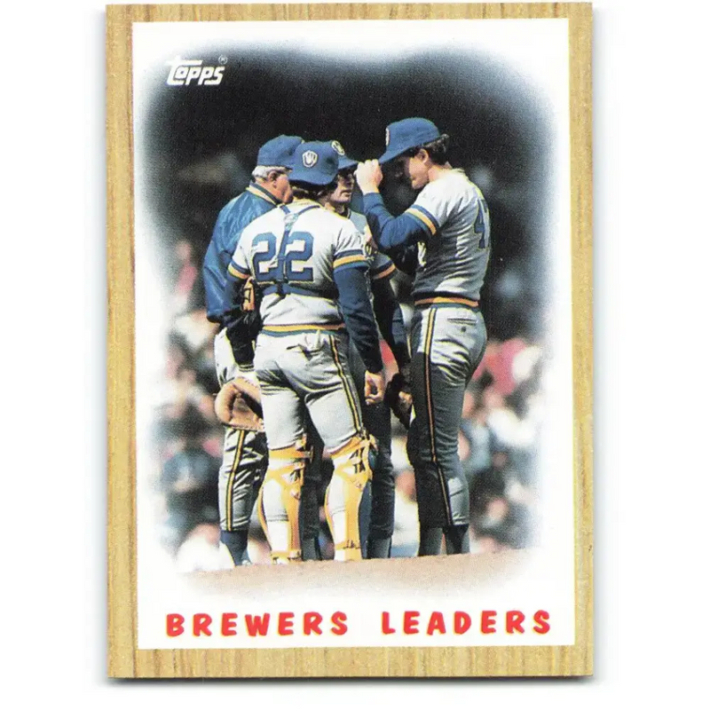 1987 Topps #56 Jaime Cocanower/Charlie Moore/Paul Molitor/Herm Starrette EX Excellent Milwaukee Brewers Baseball Card