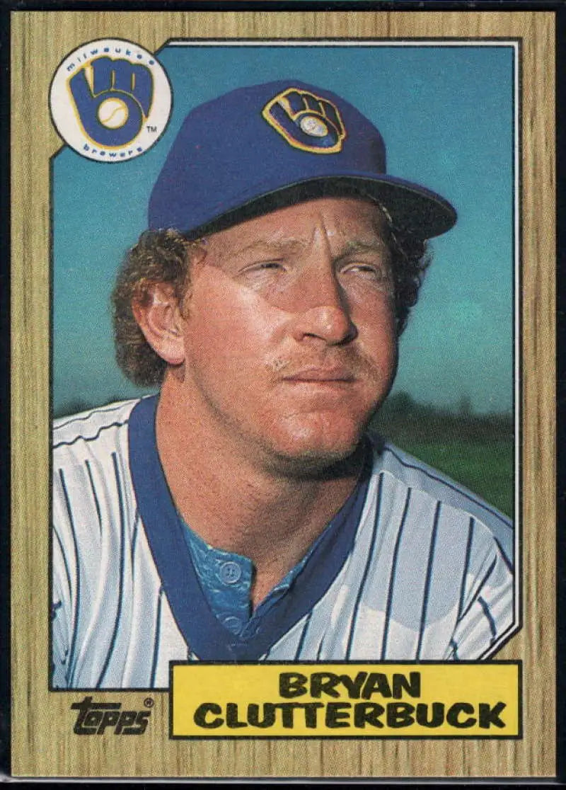 1987 Topps #562 Bryan Clutterbuck EX Excellent RC Rookie Milwaukee Brewers Baseball Card - Baseball Card Single