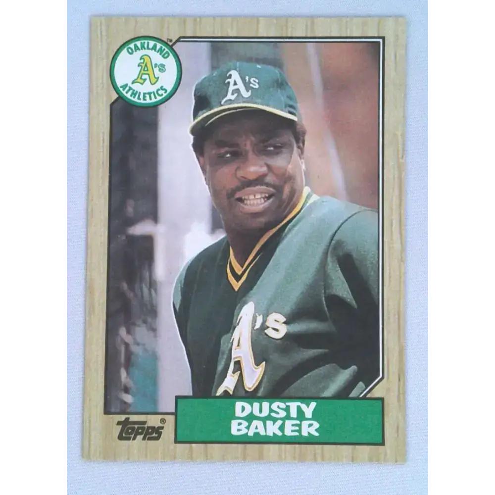 1987 Topps #565 Dusty Baker EX Excellent Oakland Athletics Baseball Card - Baseball Card Single