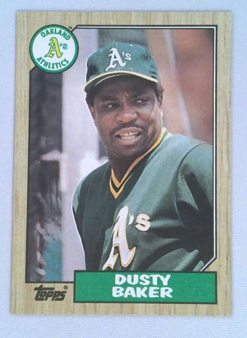 1987 Topps #565 Dusty Baker EX Excellent Oakland Athletics Baseball Card - Baseball Card Single