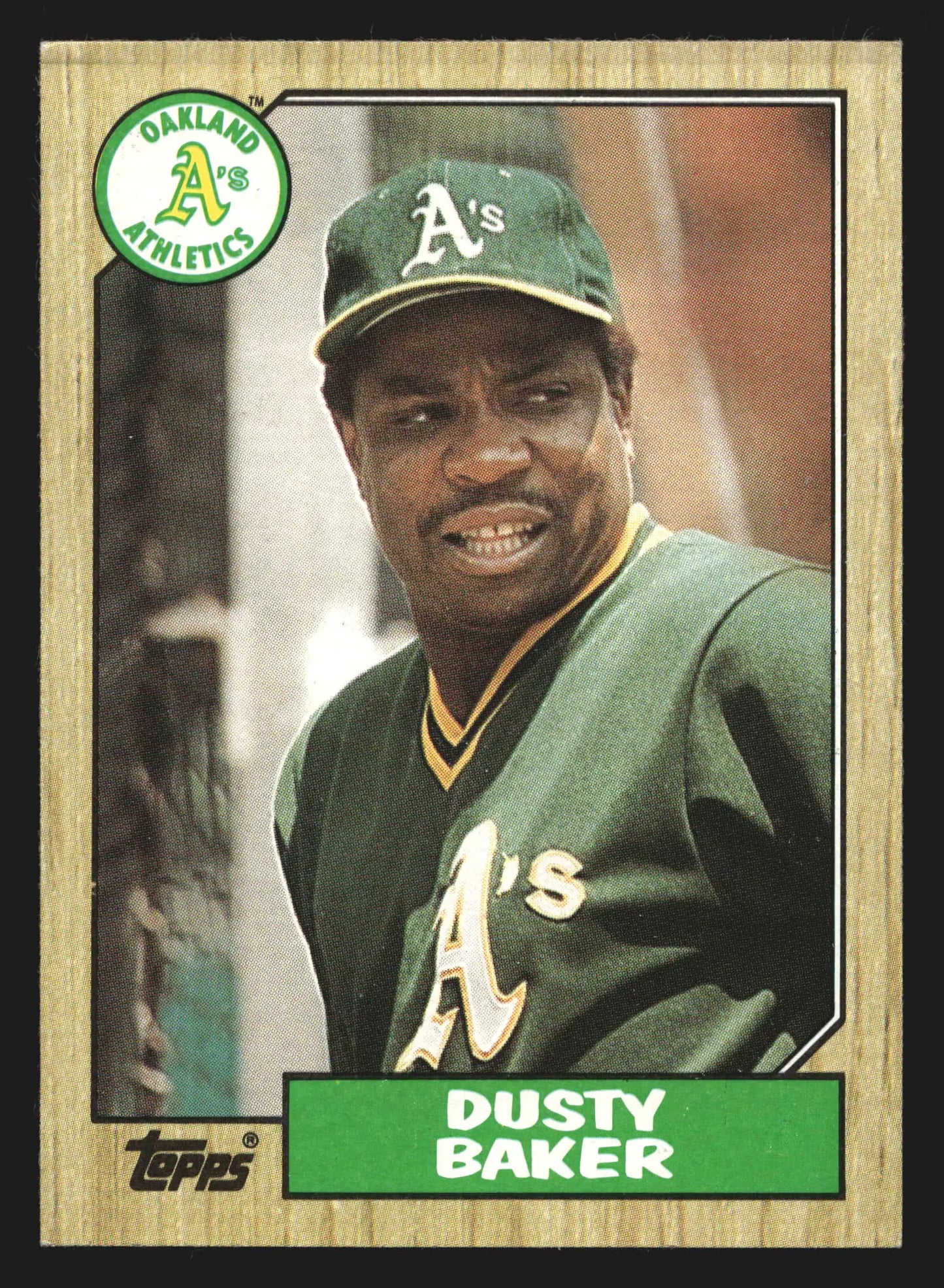 1987 Topps #565 Dusty Baker Oakland Athletics - Baseball Card Single