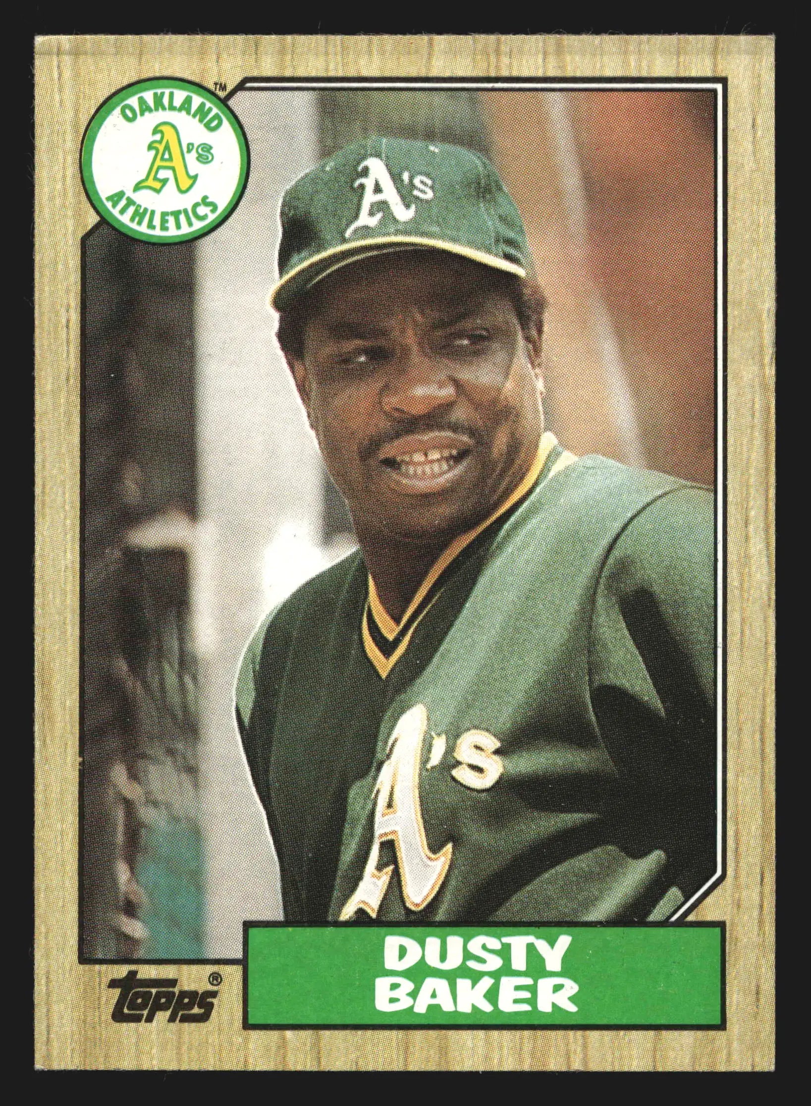 1987 Topps #565 Dusty Baker Oakland Athletics - Baseball Card Single