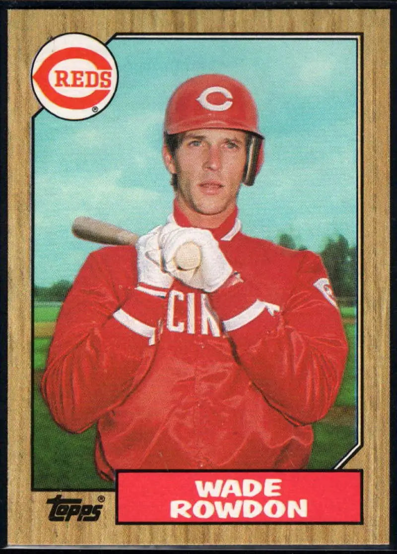 1987 Topps #569 Wade Rowdon EX Excellent Cincinnati Reds Baseball Card - Baseball Card Single