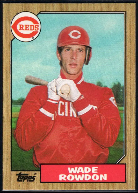 1987 Topps #569 Wade Rowdon EX Excellent Cincinnati Reds Baseball Card - Baseball Card Single