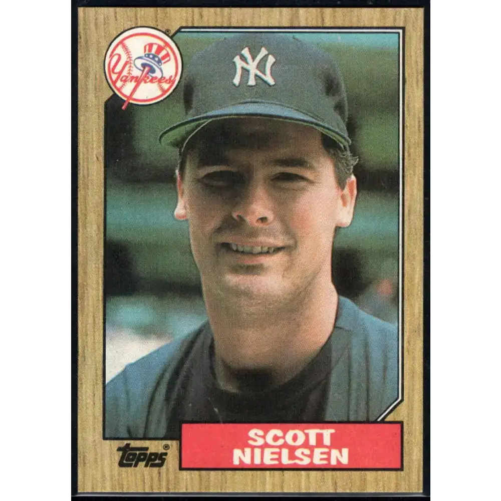 1987 Topps #57 Scott Nielsen EX Excellent RC Rookie New York Yankees Baseball Card - Baseball Card Single