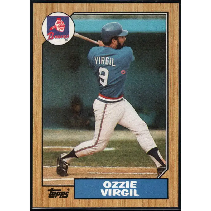 1987 Topps #571 Ozzie Virgil EX Excellent Atlanta Braves Baseball Card - Baseball Card Single