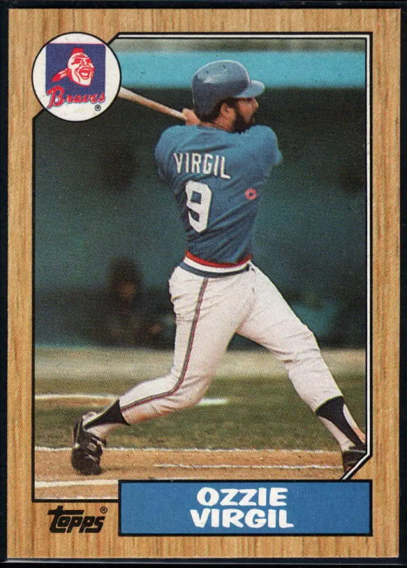 1987 Topps #571 Ozzie Virgil EX Excellent Atlanta Braves Baseball Card - Baseball Card Single