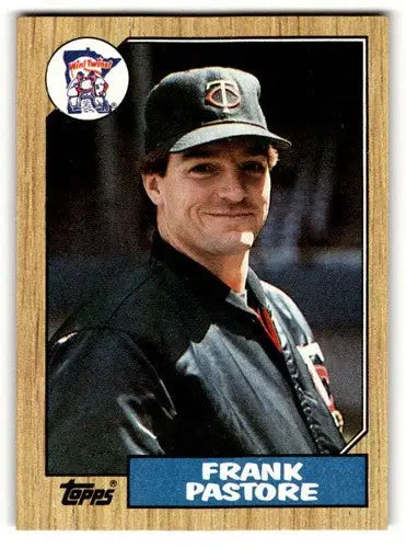 1987 Topps Frank Pastore Minnesota Twins baseball card for pastore minnesota twins collection