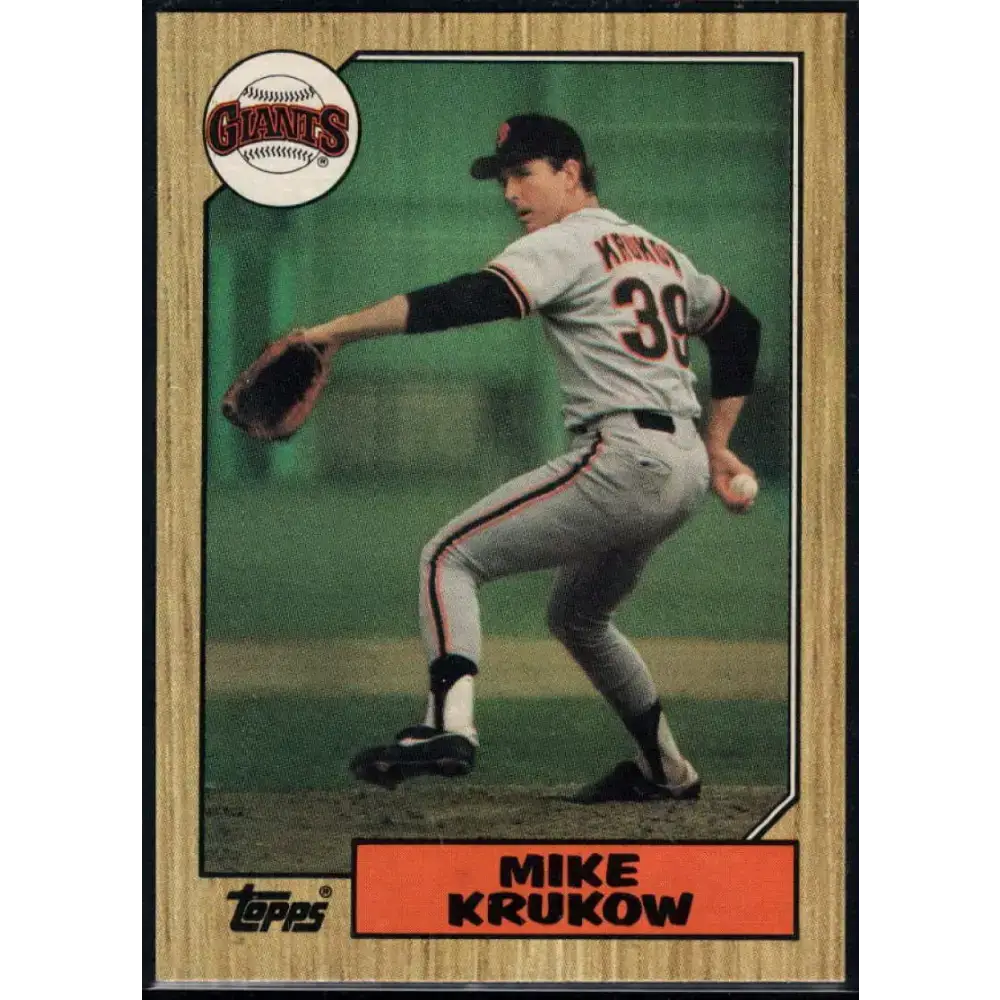 1987 Topps #580 Mike Krukow EX Excellent San Francisco Giants Baseball Card - Baseball Card Single
