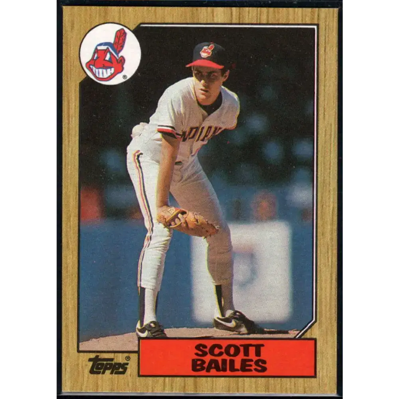 1987 Topps #585 Scott Bailes EX Excellent RC Rookie Cleveland Indians Baseball Card - Baseball Card Single