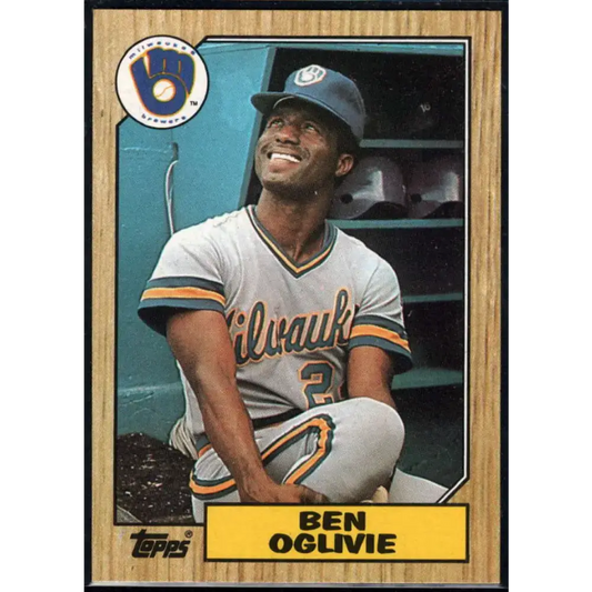 1987 Topps #586 Ben Oglivie EX Excellent Milwaukee Brewers Baseball Card