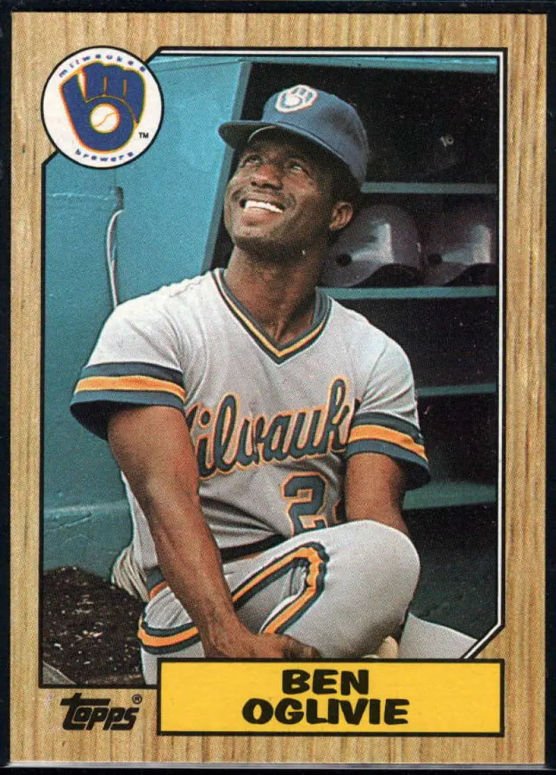 1987 Topps #586 Ben Oglivie EX Excellent Milwaukee Brewers Baseball Card - Baseball Card Single