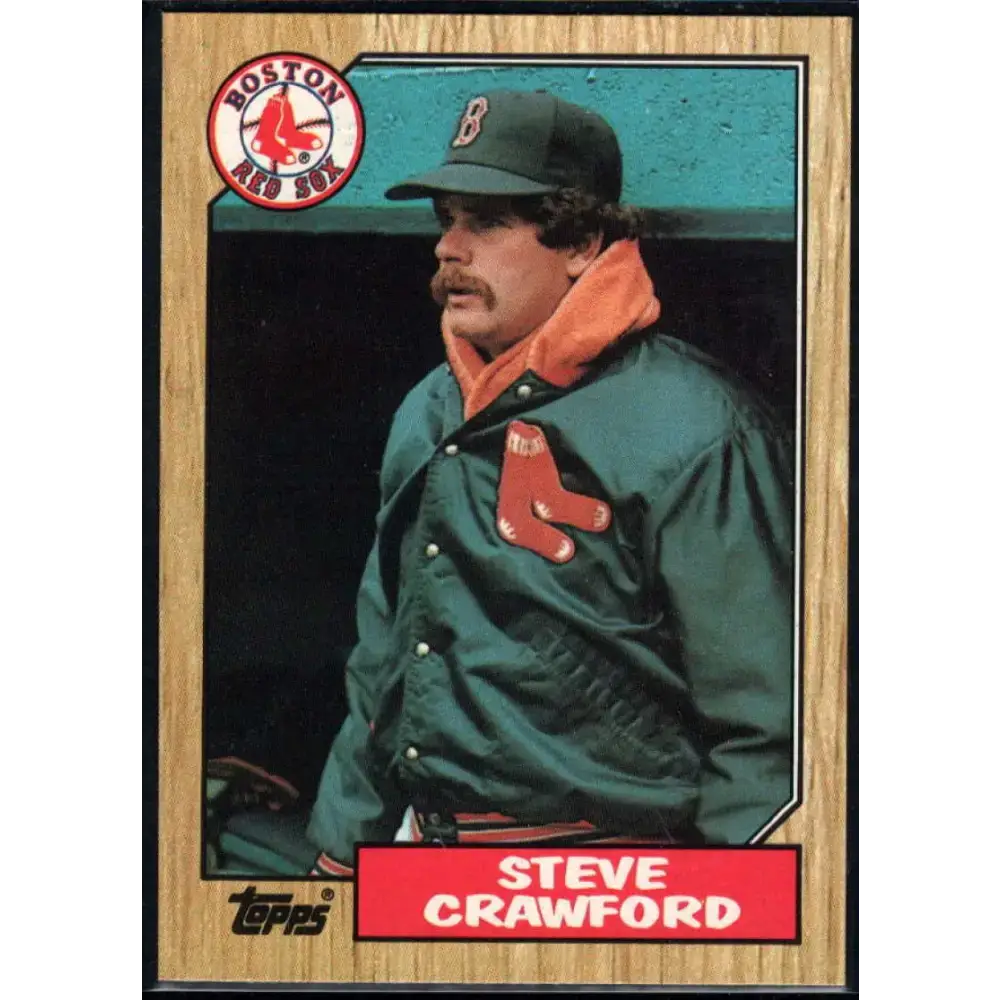 1987 Topps #589 Steve Crawford EX Excellent Boston Red Sox Baseball Card - Baseball Card Single