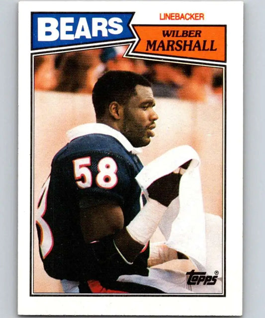 1987 Topps #59 Wilber Marshall EX Excellent Chicago Bears Football Card - Football Card Single