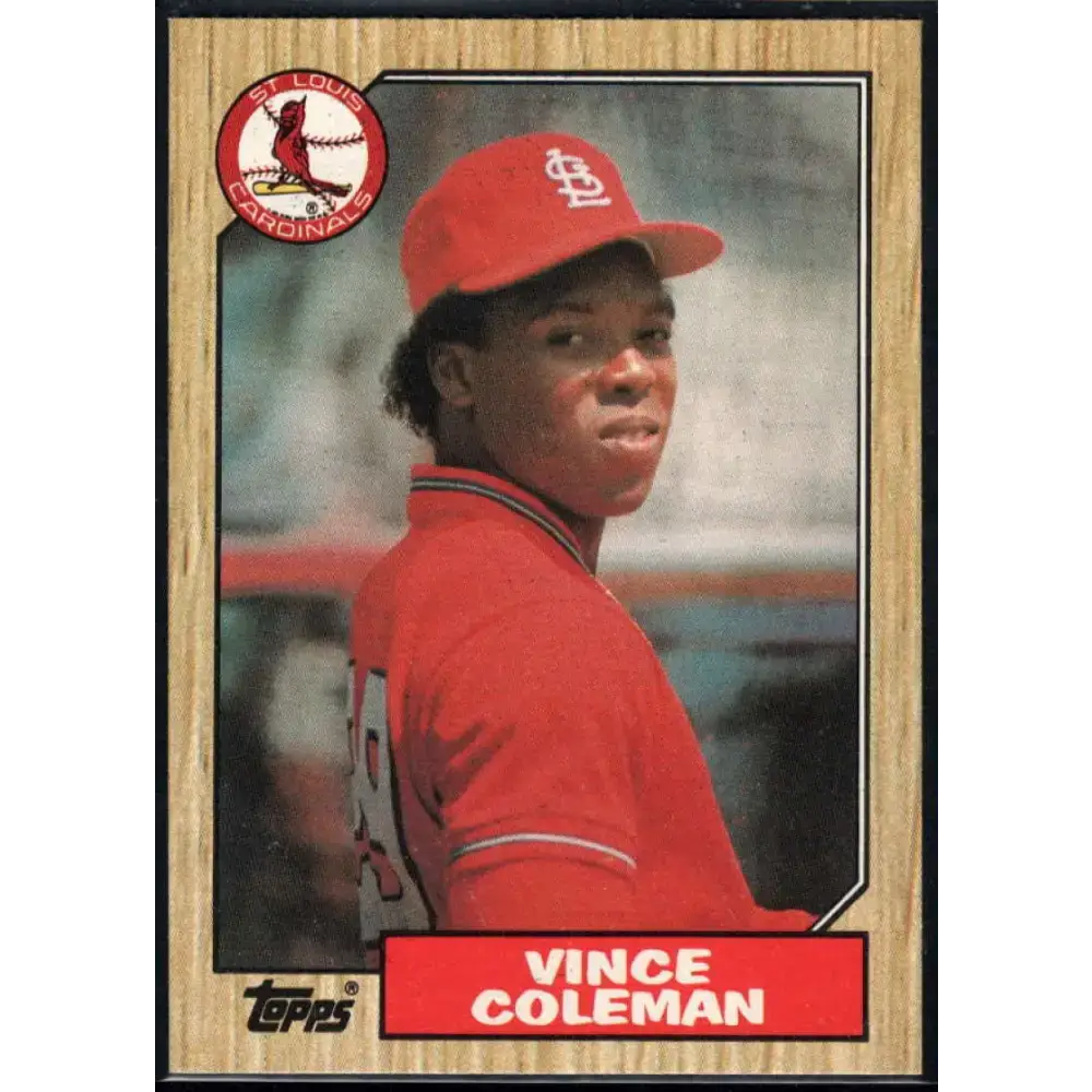 1987 Topps #590 Vince Coleman EX Excellent St. Louis Cardinals Baseball Card - Baseball Card Single