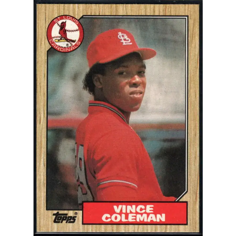 1987 Topps #590 Vince Coleman EX Excellent St. Louis Cardinals Baseball Card - Baseball Card Single