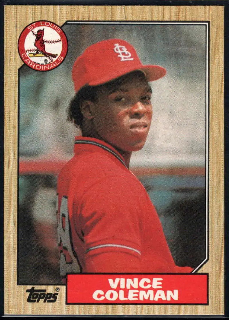 1987 Topps #590 Vince Coleman EX Excellent St. Louis Cardinals Baseball Card - Baseball Card Single