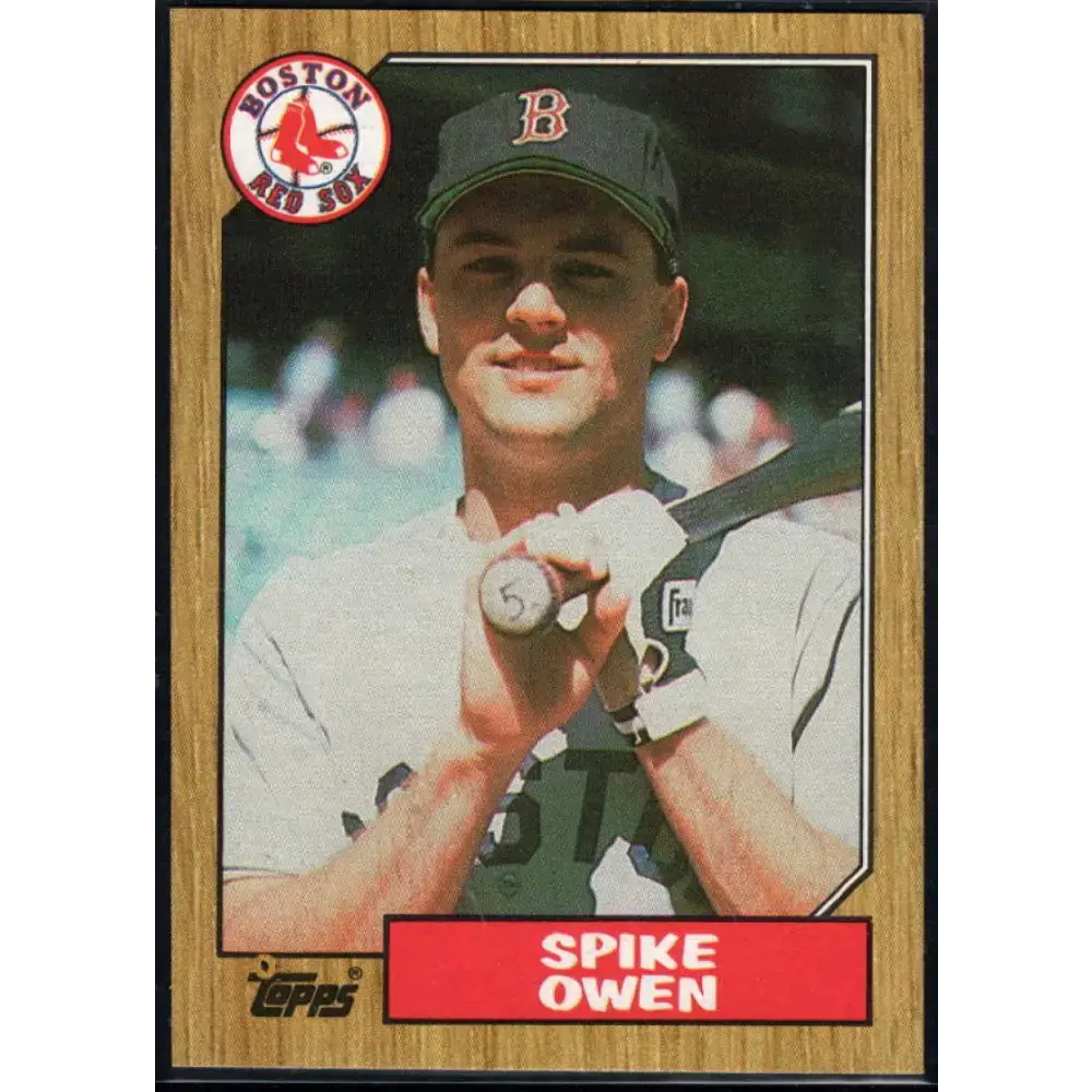 1987 Topps #591 Spike Owen EX Excellent Boston Red Sox Baseball Card - Baseball Card Single