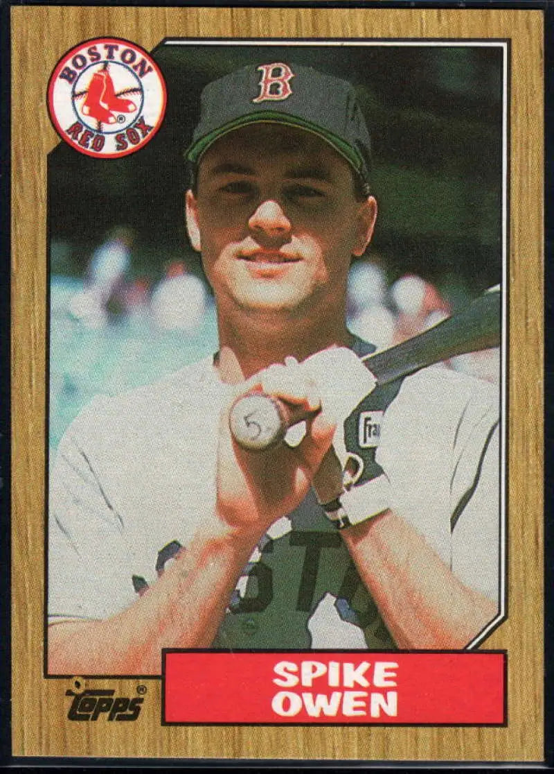 1987 Topps #591 Spike Owen EX Excellent Boston Red Sox Baseball Card - Baseball Card Single