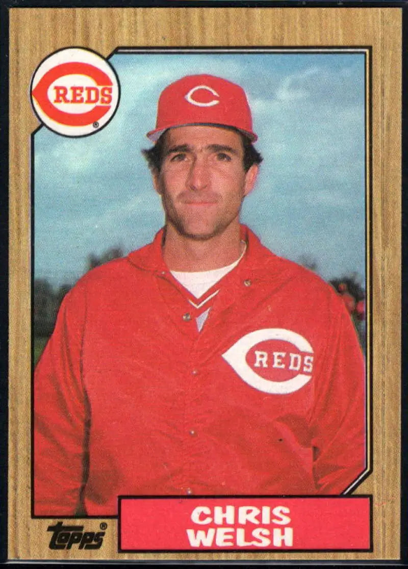 1987 Topps #592 Chris Welsh EX Excellent Cincinnati Reds Baseball Card - Baseball Card Single