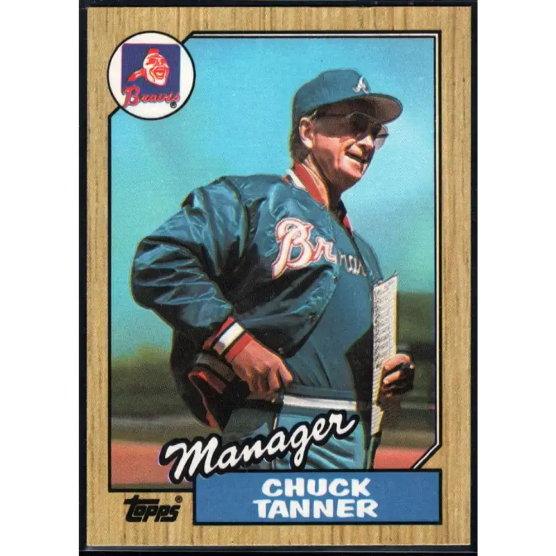 1987 Topps #593 Chuck Tanner EX Excellent Atlanta Braves Baseball Card - Baseball Card Single