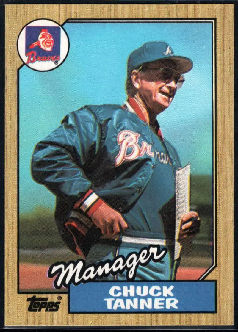 1987 Topps #593 Chuck Tanner EX Excellent Atlanta Braves Baseball Card - Baseball Card Single