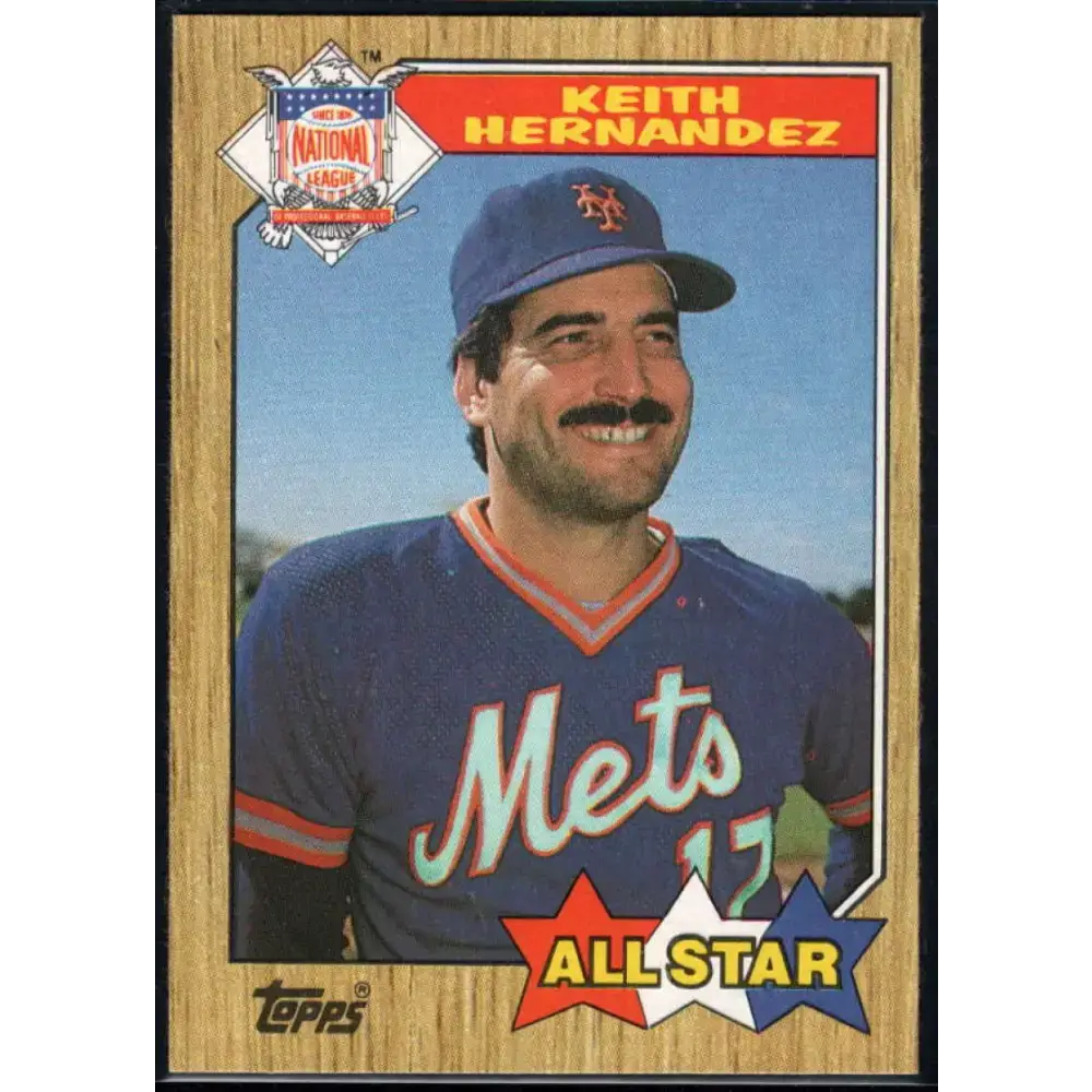 1987 Topps #595 Keith Hernandez EX Excellent New York Mets Baseball Card - Baseball Card Single