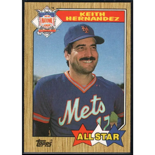 1987 Topps #595 Keith Hernandez EX Excellent New York Mets Baseball Card - Baseball Card Single