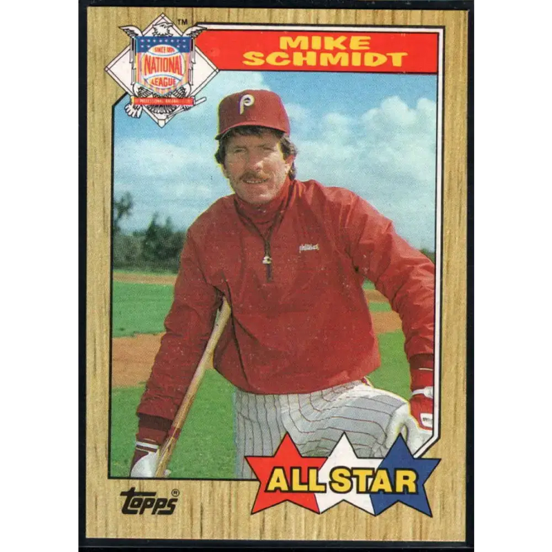 1987 Topps #597 Mike Schmidt EX Excellent Philadelphia Phillies Baseball Card - Baseball Card Single