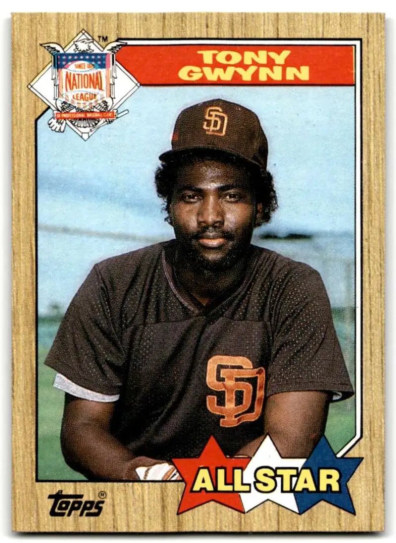 1987 Topps #599 Tony Gwynn EX Excellent San Diego Padres Baseball Card - Baseball Card Single