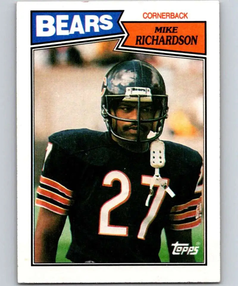 1987 Topps #60 Mike Richardson EX Excellent Chicago Bears Football Card - Football Card Single