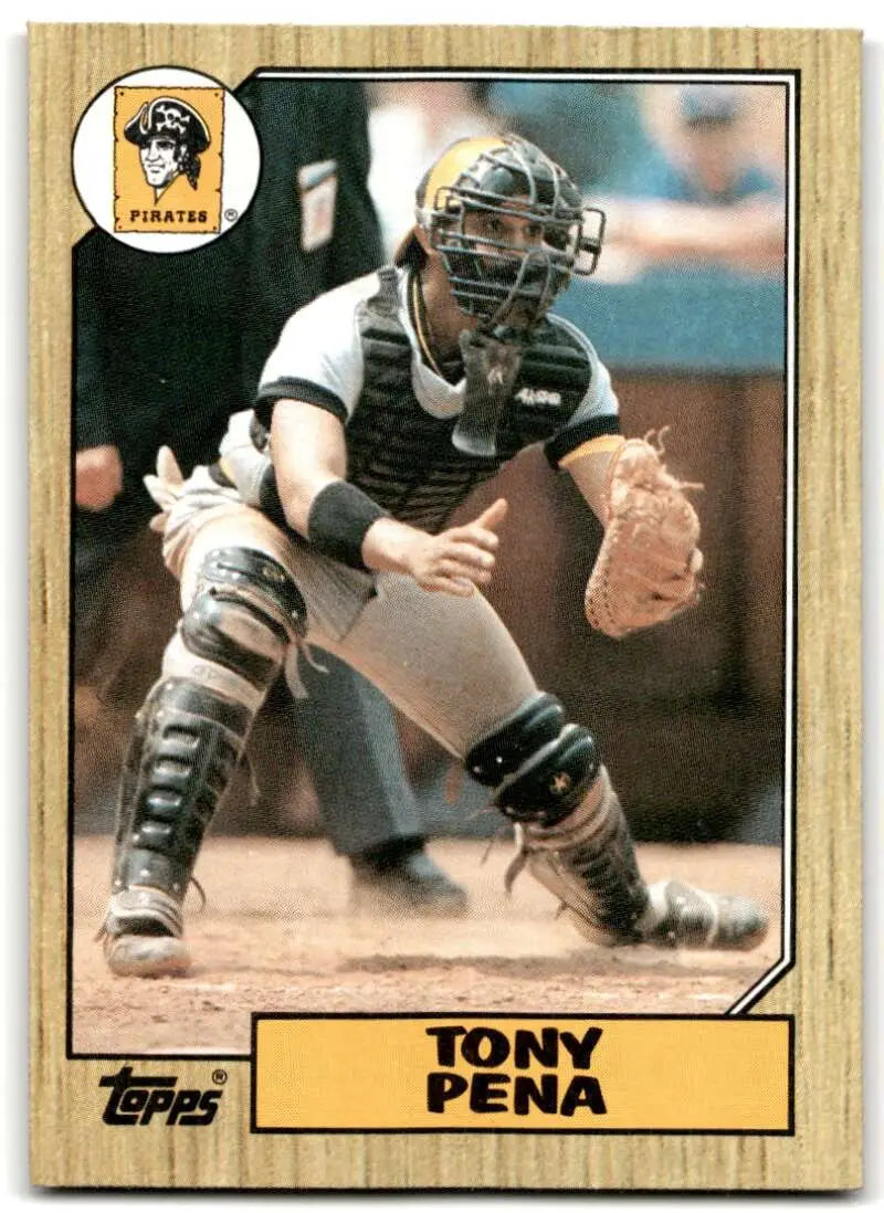 1987 Topps #60 Tony Pena EX Excellent Pittsburgh Pirates Baseball Card - Baseball Card Single