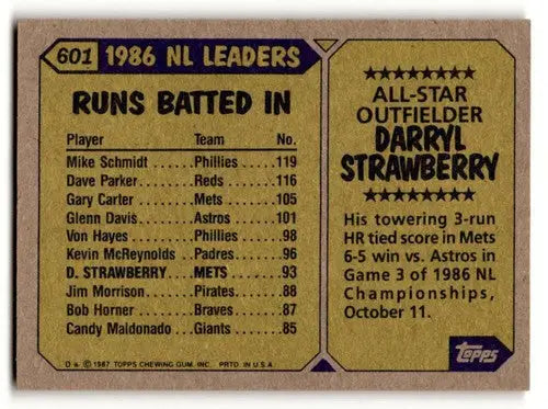 Original gloss 1986 Darryl Strawberry Mets baseball cards for collectors