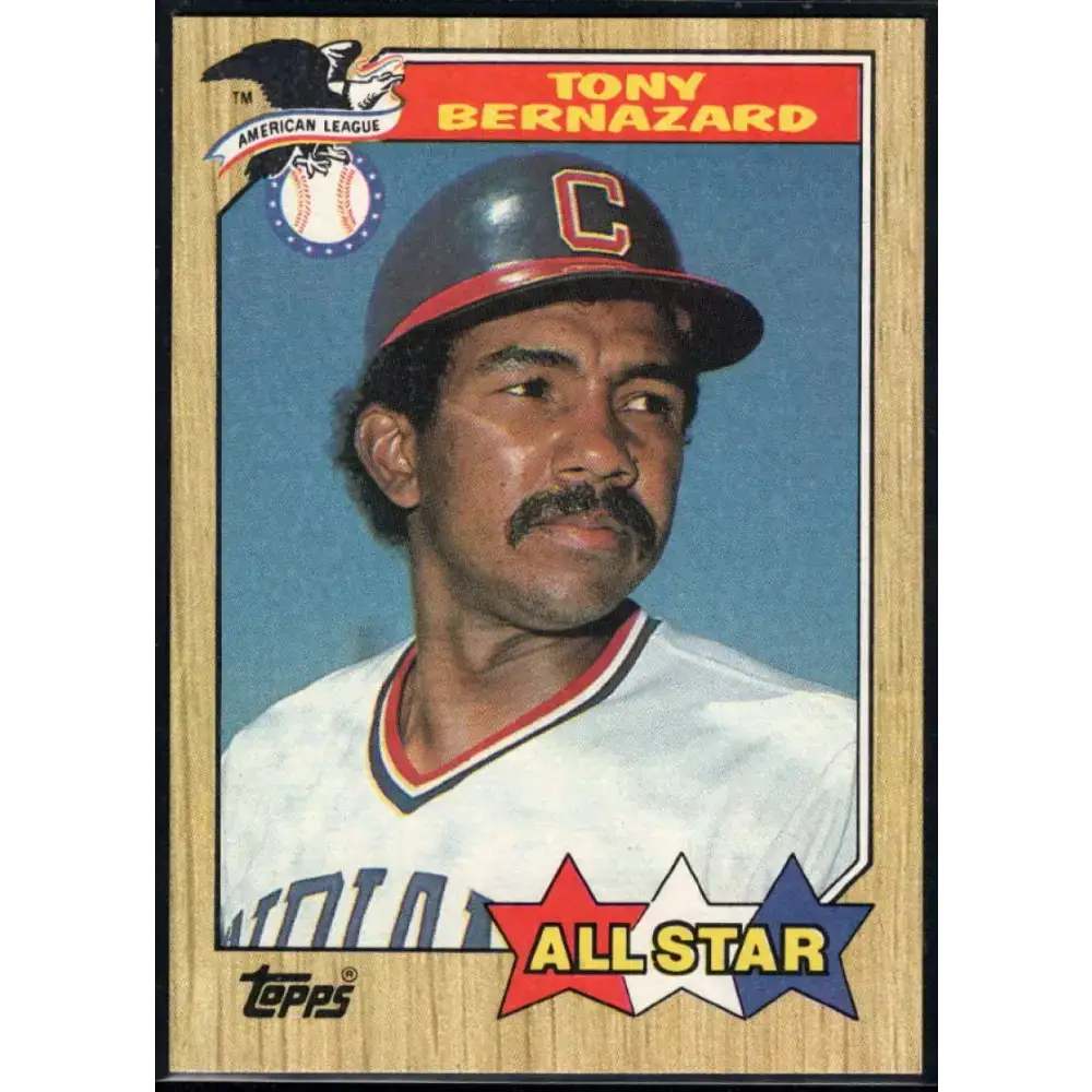 1987 Topps #607 Tony Bernazard EX Excellent Cleveland Indians Baseball Card - Baseball Card Single