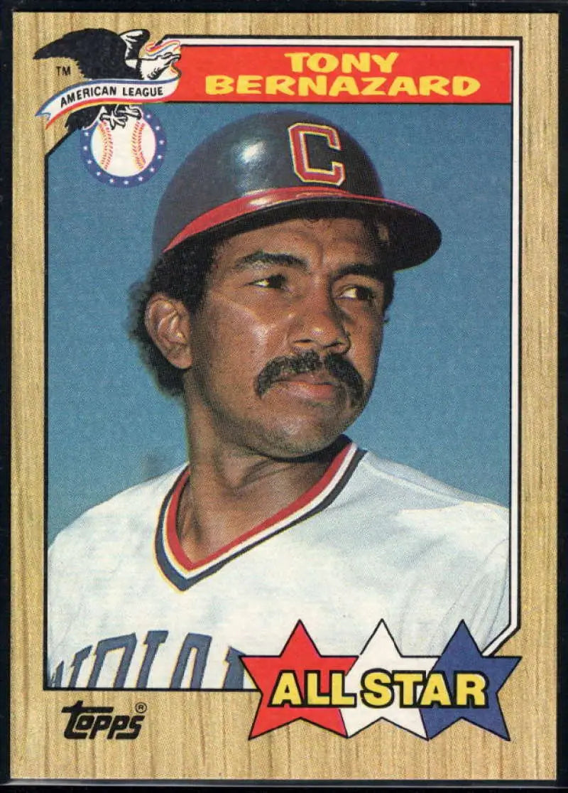 1987 Topps #607 Tony Bernazard EX Excellent Cleveland Indians Baseball Card - Baseball Card Single