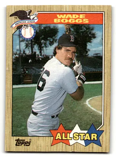 1988 Topps Wade Boggs baseball card with original gloss from Simply Sandoval