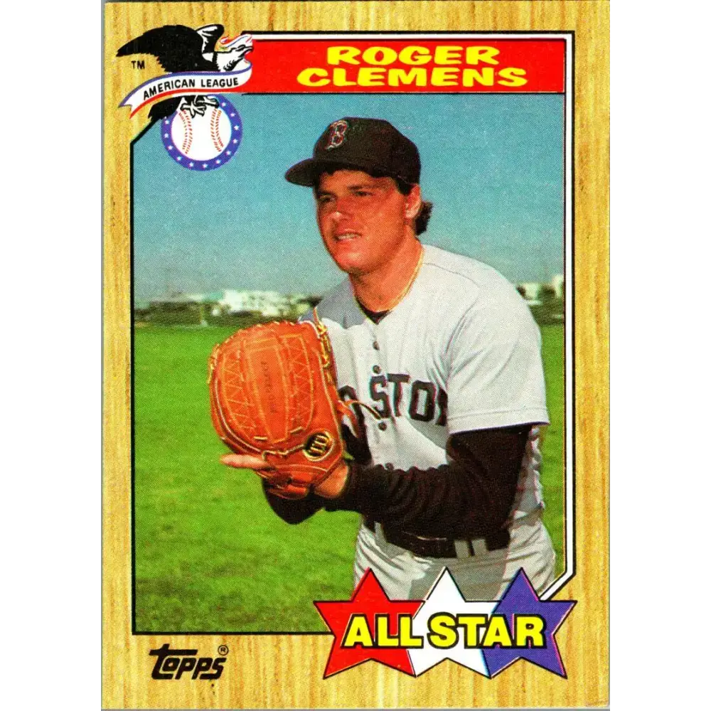 1987 Topps #614 Roger Clemens EX Excellent Boston Red Sox Baseball Card - Baseball Card Single